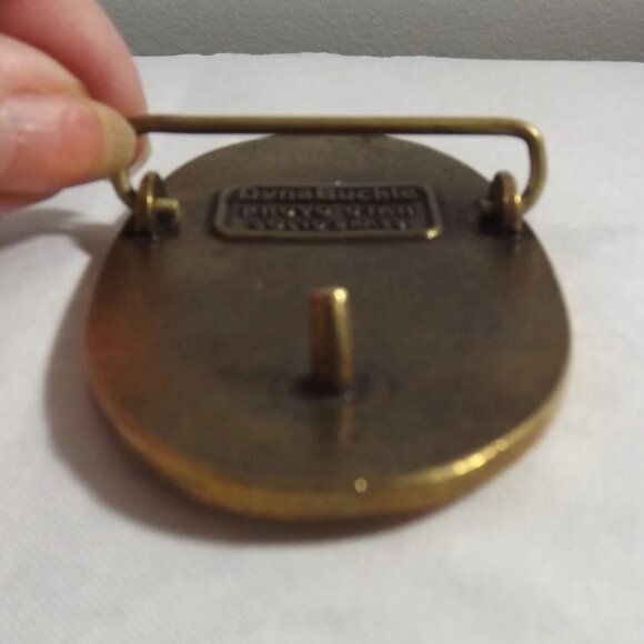 LMI Turquoise Chips with Solid Brass Belt Buckle - Picture 6 of 9